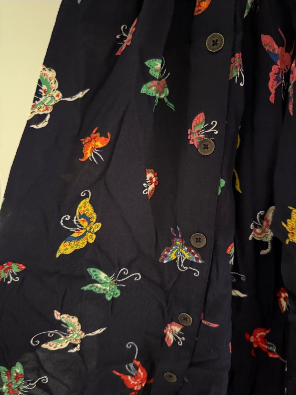 Maeve by Anthropologie Women’s Flutterby Dress Navy XS - Picture 4 of 8